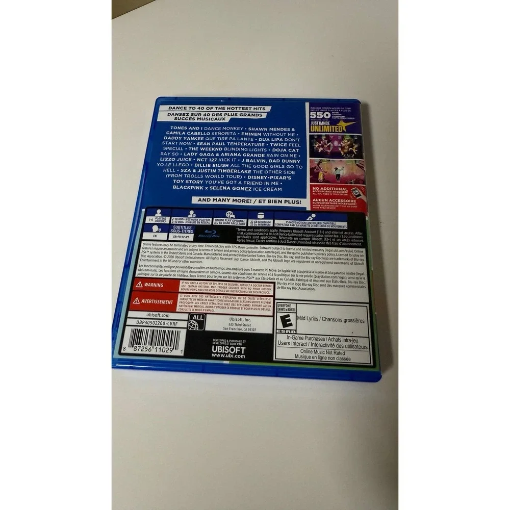 PlayStation PS4 just dance 2021 video game‎